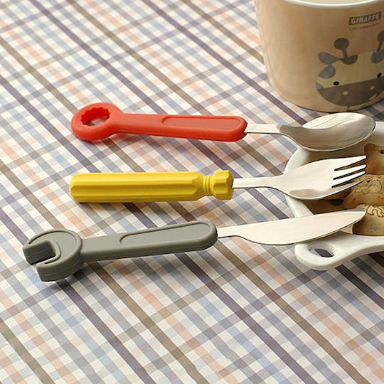 Gadget Master Set Tacâmuri pentru bebeluși Unelte din Metal Multicolore 3buc