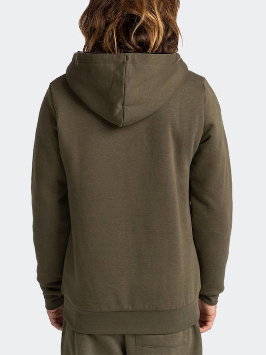 Element Bolton Men's Sweatshirt Jacket with Hood and Pockets Army