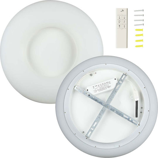 V-TAC Deckenleuchte 30cm Weiß mit Integrierter LED und Fernbedienung