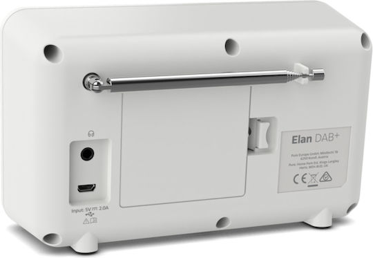 Pure Elan Portable Radio Battery DAB+ with Bluetooth and USB Grey