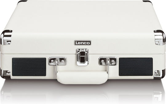 Lenco TT-115 TT-115CR Suitcase Turntables with Preamp and Built-in Speakers Creme