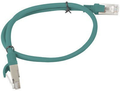 Lanberg U/UTP Cat.5e Ethernet Network Cable 0.5m Green 1pcs