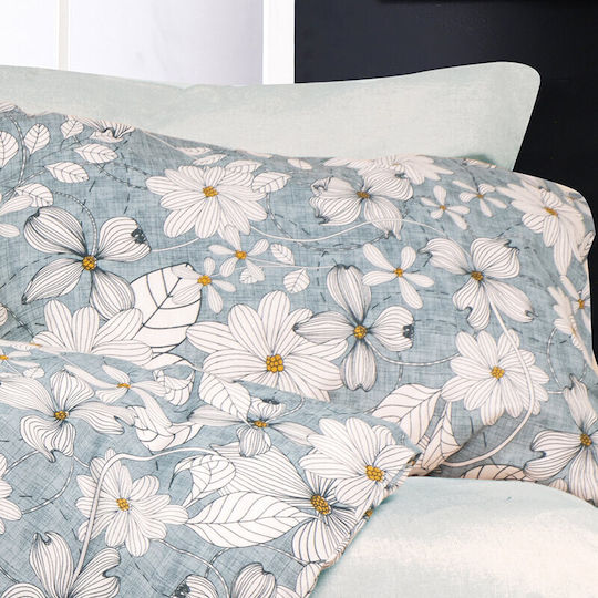 Dimcol Ήρα Μαξιλαροθήκη με Φάσα 425 White 50x70εκ.