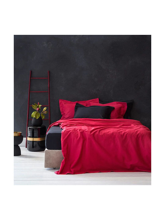 Nima Superior Pillowcase Set Oxford Red 52x72cm.