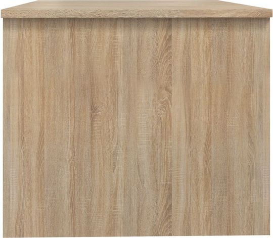 Rechteckiges Zentral Kaffeetisch Holz mit Hebemechanismus Beige M80xB50xH42,5cm