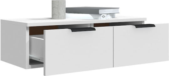 Dulap Pandantiv Pentru Sufragerie Din Placă Din Lemn Agregat Alb 68x30x20cm