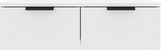 Dulap Pandantiv Pentru Sufragerie Din Placă Din Lemn Agregat Alb 68x30x20cm