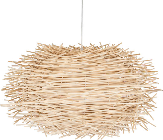 GloboStar Minorca Hängelampe Beige Glocke mit Fassung E27 60x60x35cm.