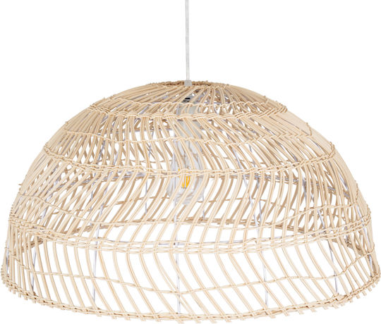 GloboStar Canary Ceiling Light Beige Boho Bell with E27 Socket 60x60x29cm