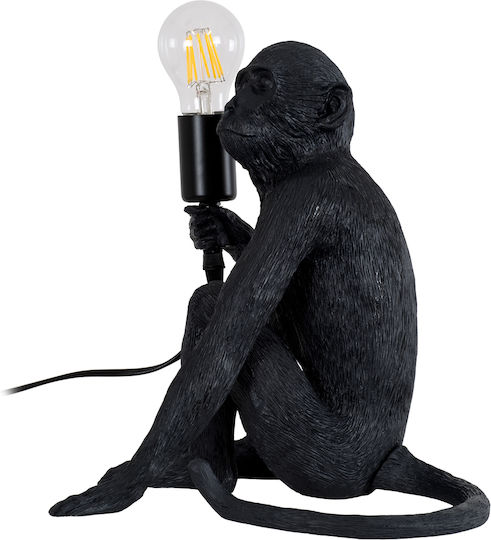 GloboStar Apes Lustră Decorativă Figura cu Soclu pentru Bec E27 Negru