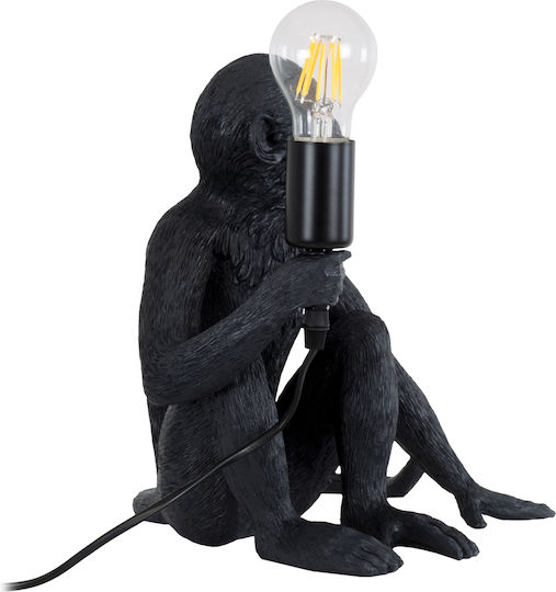 GloboStar Apes Lustră Decorativă Figura cu Soclu pentru Bec E27 Negru