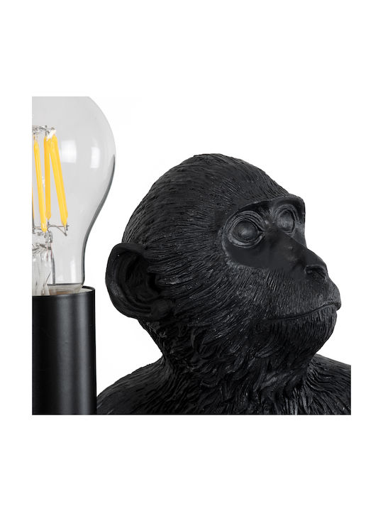 GloboStar Apes Decorative Lamp Figure with Socket for Bulb E27 Black