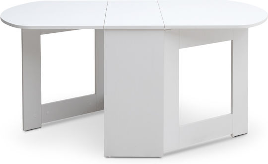 Winslet Table Dining Room Extendable Collapsible Wooden White 117(+80)x80x76cm