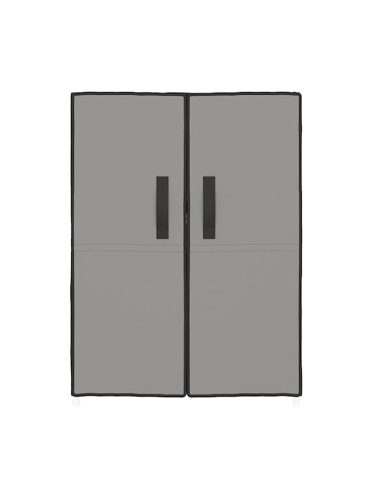 Stoff Schuhschrank mit 4 Regalen Gray L60xW28xH90cm