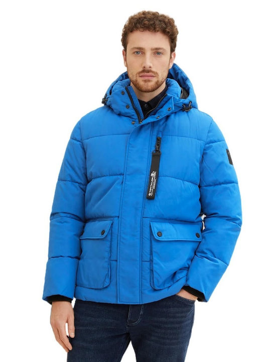 Tom Tailor Herren Winter Jacke Puffer Blau