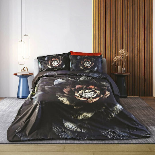 SB Home Set Queen 4pcs 240x260cm Black Velvet Black