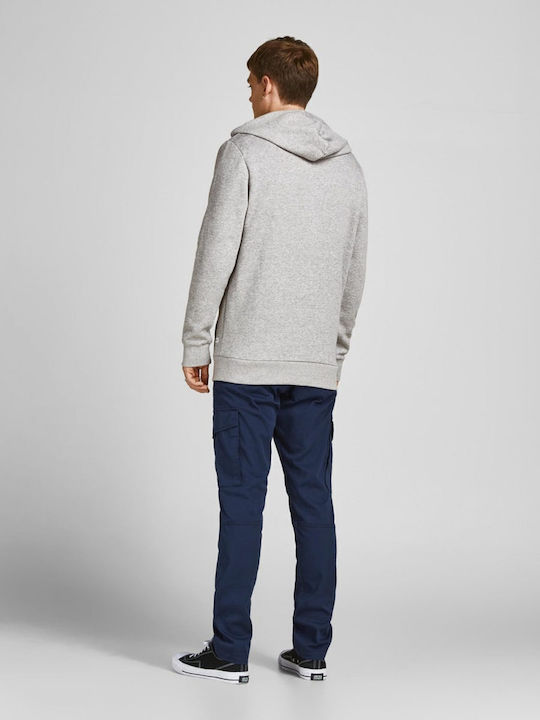 Ζακέτα με Κουκούλα Light Grey Melange