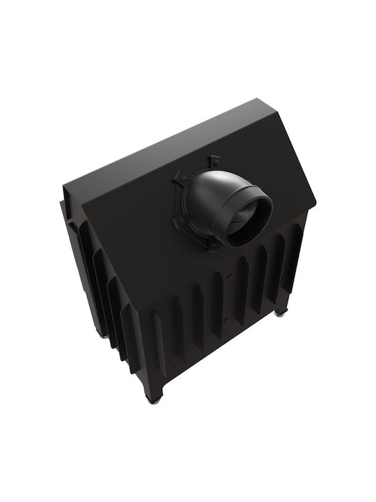 Kratki Zibi Deco Black ZIBI/DECO/BLACK Kaminofen Holz 11kW Gerade mit einer zu öffnenden Tür