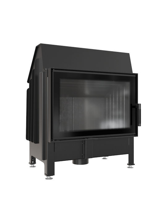 Kratki Zibi Deco Black Ενεργειακό Τζάκι Ξύλου 11kW Ίσιο με Ανοιγόμενη Πόρτα