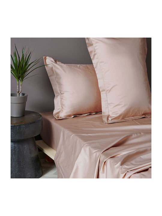 Palamaiki Luxe Sateen Σετ Σεντόνια Υπέρδιπλα 245x270εκ. Pink (4τμχ)