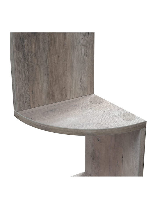 Corner Shelf Wall Grey 20x20x127.5cm