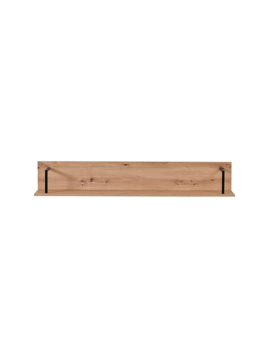 Ράφι Τοίχου Sardinia ZP Artisan Oak / Μαύρο 137.5x21x24εκ.