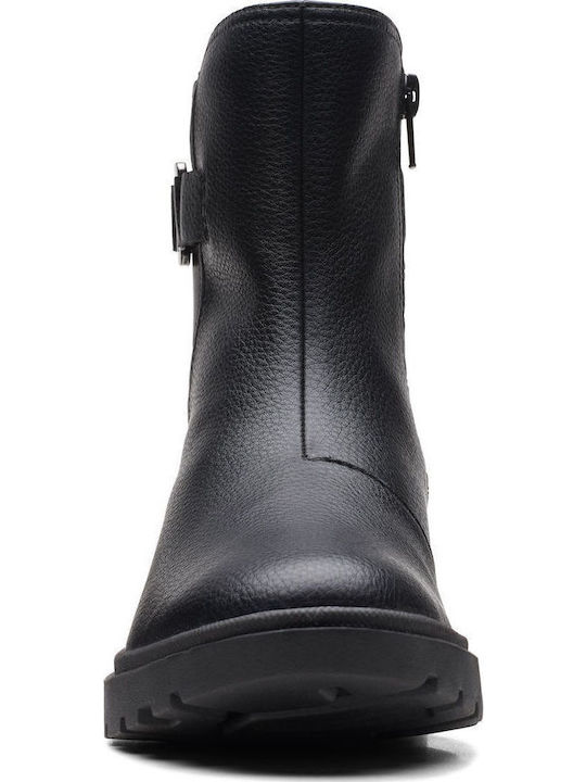 Calla Leather Women's Ankle Boots Black