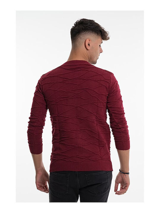 Bellissimo Men's Long Sleeve Sweater Burgundy