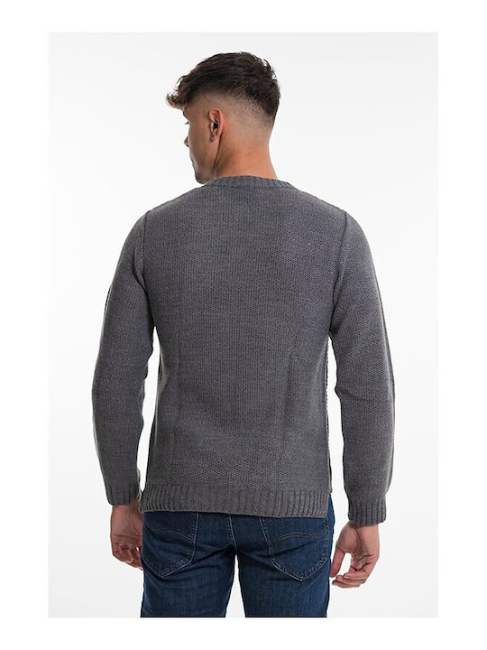 Bellissimo Men's Long Sleeve Sweater Black/Grey