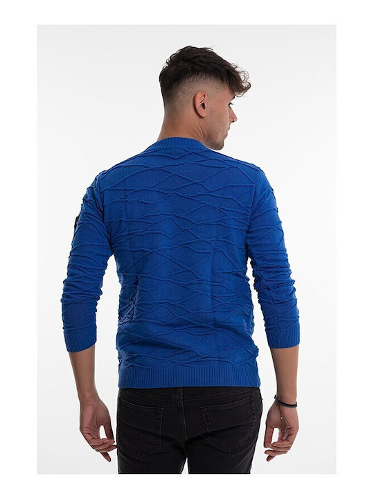 Bellissimo Men's Long Sleeve Sweater Blue