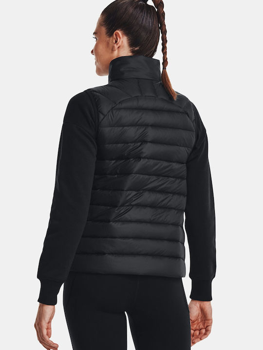 Under Armour Storm Armour Down 2.0 Scurt Jachetă de femei Fără mâneci Puffer Impermeabil pentru iarnă Black / Pitch Gray