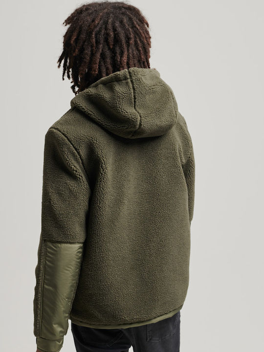 Superdry D3 code XPD Borg Hybrid Jacket Softshell Washed Khaki