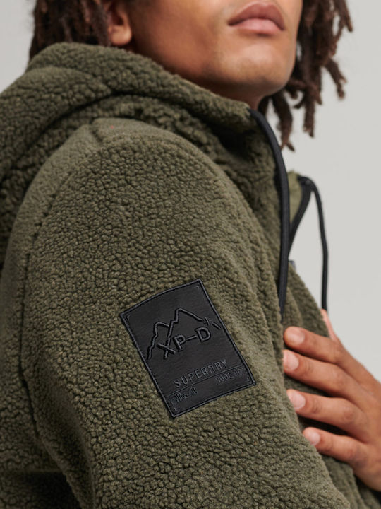 D3 code XPD Borg Hybrid Winter Jacket Softshell Waterproof and Windproof Washed Khaki