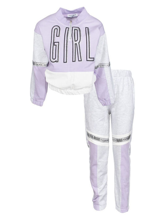 Kinder Sweatpants Set - Jogginganzug Lila 2Stück