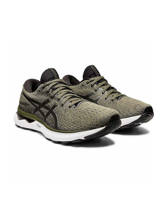 Gel-Nimbus 24 Herren Sportschuhe Laufen Olive Canvas / Gunmetal