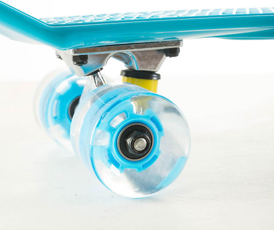 Fish Skateboards Mini Cruiser 6" Комплектен Пени Борд Син с LED колела