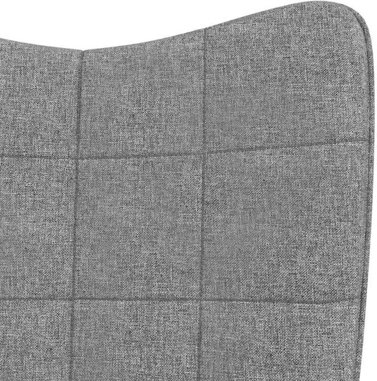 Schaukelstuhl mit Fußhocker Light Grey 61x78x98cm