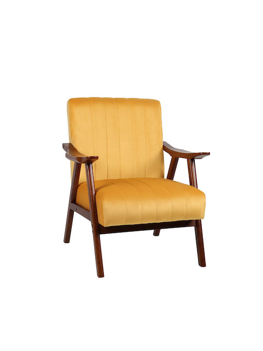 Kiladra Sessel Samt Gelb 87x70x74cm
