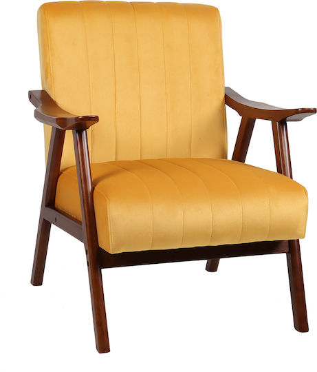 Kiladra Sessel Samt Gelb 87x70x74cm