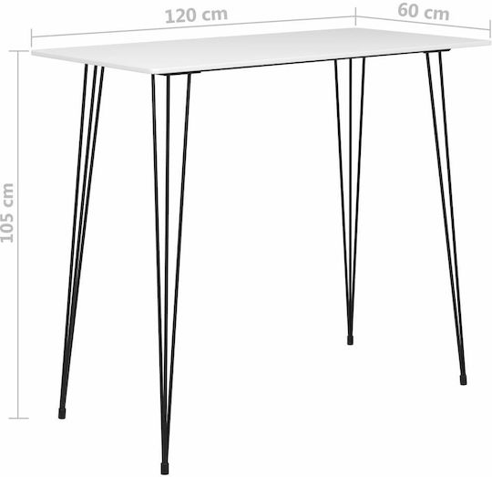 Esszimmer 5Stück White / Black 120x60cm