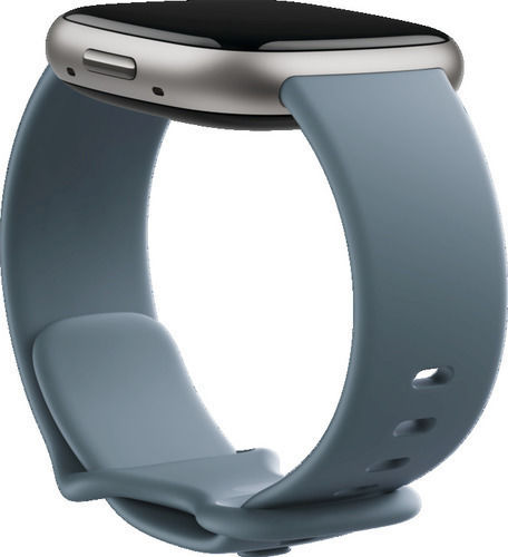 Fitbit Versa 4 Aluminium 41mm Waterproof Smartwatch with Heart Rate Monitor (Blue/Platinum)