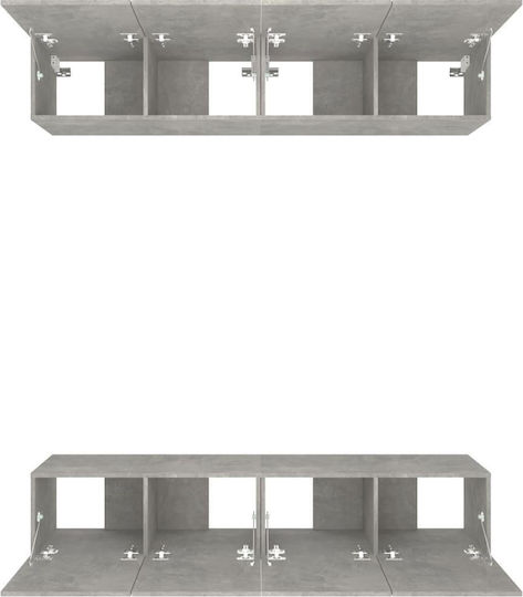 Living Room TV Unit Gray L80xW30xH30cm