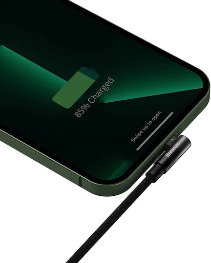 Baseus MVP 2 Angle (90°) / Braided USB to Lightning Cable Μαύρο 2m (CAVP000101)