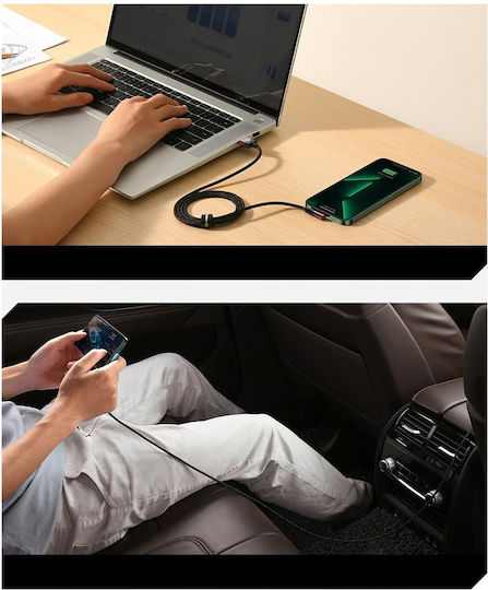 Baseus MVP 2 Angle (90°) / Braided USB to Lightning Cable Μαύρο 2m (CAVP000101)
