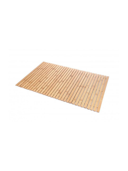 Marva Bath Mat Wooden Bamboo 174507 Beige 40x60cm