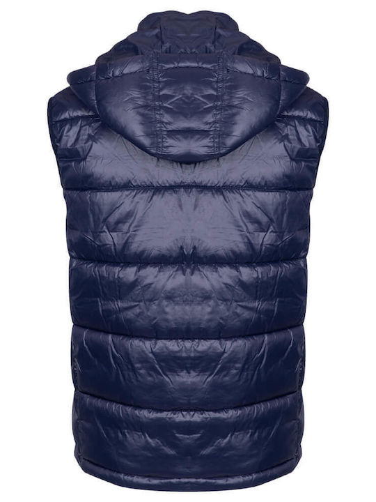 Ärmellos Jacke Puffer Marineblau