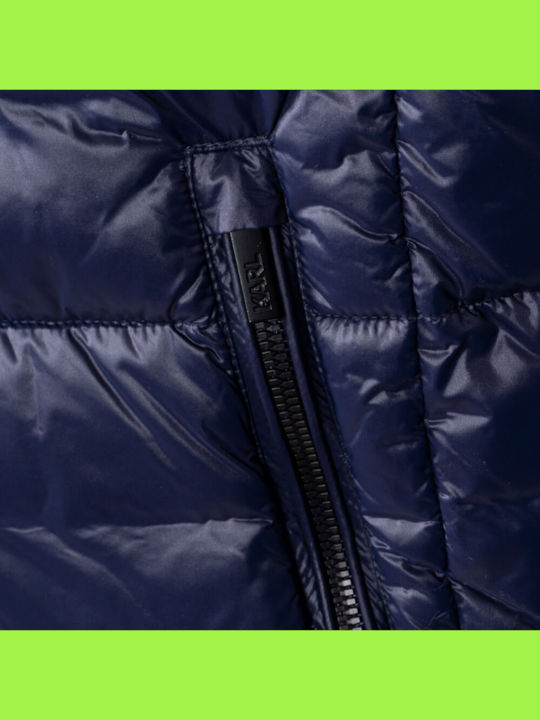 Ärmellos Jacke Puffer Marineblau