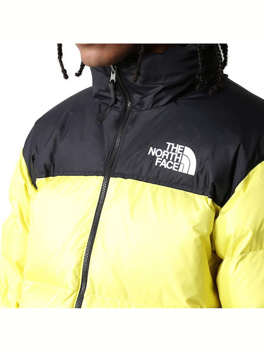 1996 Retro Nuptse Χειμωνιάτικο Μπουφάν Puffer Κίτρινο