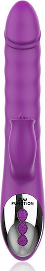 Dream Love Fun Function Zenda Thruster & Rotation Δονητής Rabbit 24.5cm Purple