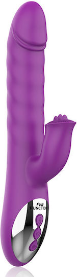 Dream Love Fun Function Zenda Thruster & Rotation Δονητής Rabbit 24.5cm Purple